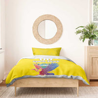 Custom Ecuador Independence Day Bedding Set Andean Condor With Coat Of Arms - Wonder Print Shop