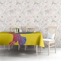 Custom Ecuador Independence Day Tablecloth Andean Condor With Coat Of Arms - Wonder Print Shop
