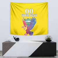 Custom Ecuador Independence Day Tapestry Andean Condor With Coat Of Arms - Wonder Print Shop