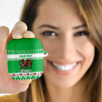 Personalized Wales Christmas Dragon AirPods Case Nadolig Llawen Green Version - Wonder Print Shop