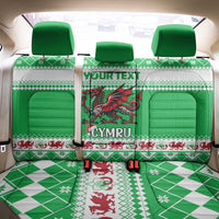 Personalized Wales Christmas Dragon Back Car Seat Cover Nadolig Llawen Green Version - Wonder Print Shop