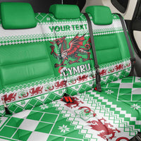 Personalized Wales Christmas Dragon Back Car Seat Cover Nadolig Llawen Green Version - Wonder Print Shop