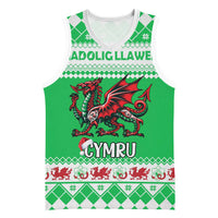 Personalized Wales Christmas Dragon Basketball Jersey Nadolig Llawen Green Version - Wonder Print Shop