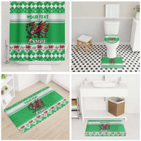 Personalized Wales Christmas Dragon Bathroom Set Nadolig Llawen Green Version - Wonder Print Shop