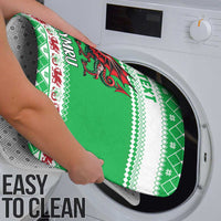 Personalized Wales Christmas Dragon Bathroom Set Nadolig Llawen Green Version - Wonder Print Shop