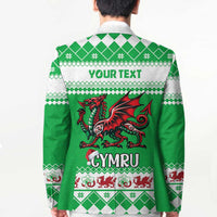 Personalized Wales Christmas Dragon Blazer Nadolig Llawen Green Version - Wonder Print Shop