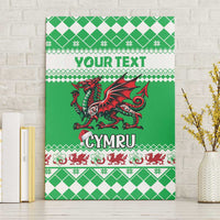 Personalized Wales Christmas Dragon Canvas Wall Art Nadolig Llawen Green Version - Wonder Print Shop