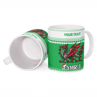 Personalized Wales Christmas Dragon Ceramic Mug Nadolig Llawen Green Version - Wonder Print Shop
