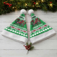 Personalized Wales Christmas Dragon Christmas Santa Hat Nadolig Llawen Green Version - Wonder Print Shop