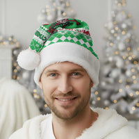 Personalized Wales Christmas Dragon Christmas Santa Hat Nadolig Llawen Green Version - Wonder Print Shop