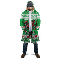 Personalized Wales Christmas Dragon Cloak Nadolig Llawen Green Version - Wonder Print Shop