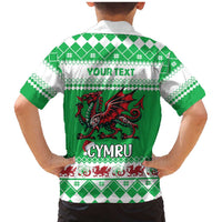 Personalized Wales Christmas Dragon Family Matching Mermaid Dress and Hawaiian Shirt Nadolig Llawen Green Version - Wonder Print Shop