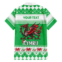 Personalized Wales Christmas Dragon Family Matching Puletasi and Hawaiian Shirt Nadolig Llawen Green Version - Wonder Print Shop