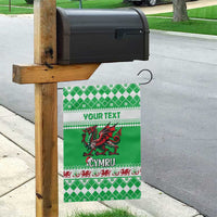 Personalized Wales Christmas Dragon Garden Flag Nadolig Llawen Green Version - Wonder Print Shop