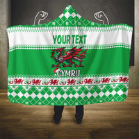 Personalized Wales Christmas Dragon Hooded Blanket Nadolig Llawen Green Version - Wonder Print Shop