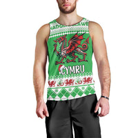 Personalized Wales Christmas Dragon Men Tank Top Nadolig Llawen Green Version - Wonder Print Shop