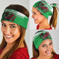 Personalized Wales Christmas Dragon Neck Gaiter Nadolig Llawen Green Version - Wonder Print Shop