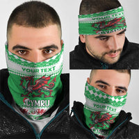 Personalized Wales Christmas Dragon Neck Gaiter Nadolig Llawen Green Version - Wonder Print Shop