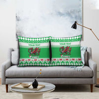 Personalized Wales Christmas Dragon Pillow Cover Nadolig Llawen Green Version - Wonder Print Shop