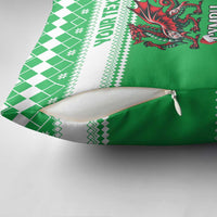 Personalized Wales Christmas Dragon Pillow Cover Nadolig Llawen Green Version - Wonder Print Shop