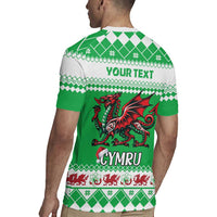 Personalized Wales Christmas Dragon Rugby Jersey Nadolig Llawen Green Version - Wonder Print Shop