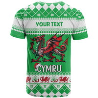 Personalized Wales Christmas Dragon T Shirt Nadolig Llawen Green Version - Wonder Print Shop