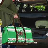 Personalized Wales Christmas Dragon Travel Bag Nadolig Llawen Green Version - Wonder Print Shop