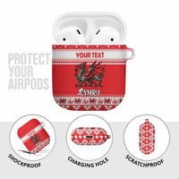 Personalized Wales Christmas Dragon AirPods Case Nadolig Llawen Red Version - Wonder Print Shop