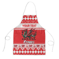 Personalized Wales Christmas Dragon Apron Nadolig Llawen Red Version - Wonder Print Shop