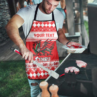 Personalized Wales Christmas Dragon Apron Nadolig Llawen Red Version - Wonder Print Shop