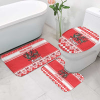 Personalized Wales Christmas Dragon Bathroom Set Nadolig Llawen Red Version - Wonder Print Shop