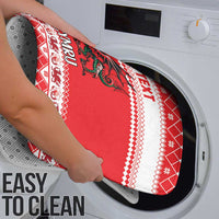 Personalized Wales Christmas Dragon Bathroom Set Nadolig Llawen Red Version - Wonder Print Shop