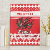 Personalized Wales Christmas Dragon Canvas Wall Art Nadolig Llawen Red Version - Wonder Print Shop