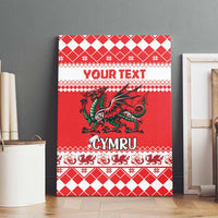 Personalized Wales Christmas Dragon Canvas Wall Art Nadolig Llawen Red Version - Wonder Print Shop