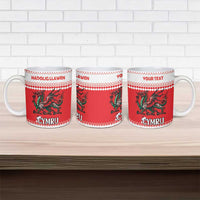 Personalized Wales Christmas Dragon Ceramic Mug Nadolig Llawen Red Version - Wonder Print Shop