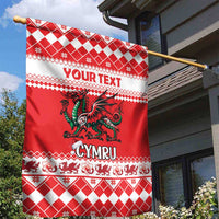 Personalized Wales Christmas Dragon Garden Flag Nadolig Llawen Red Version - Wonder Print Shop