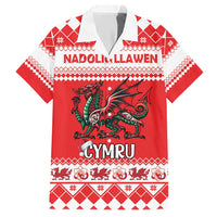 Personalized Wales Christmas Dragon Hawaiian Shirt Nadolig Llawen Red Version - Wonder Print Shop