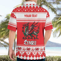 Personalized Wales Christmas Dragon Hawaiian Shirt Nadolig Llawen Red Version - Wonder Print Shop