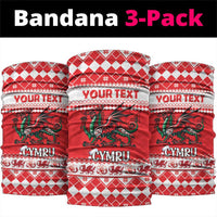 Personalized Wales Christmas Dragon Neck Gaiter Nadolig Llawen Red Version - Wonder Print Shop