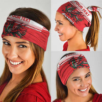 Personalized Wales Christmas Dragon Neck Gaiter Nadolig Llawen Red Version - Wonder Print Shop