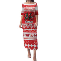 Personalized Wales Christmas Dragon Puletasi Nadolig Llawen Red Version - Wonder Print Shop