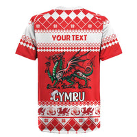 Personalized Wales Christmas Dragon Rugby Jersey Nadolig Llawen Red Version - Wonder Print Shop