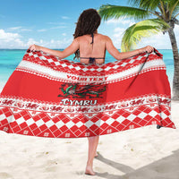 Personalized Wales Christmas Dragon Sarong Nadolig Llawen Red Version - Wonder Print Shop