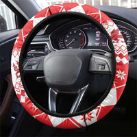 Wales Christmas Dragon Steering Wheel Cover Nadolig Llawen Red Version - Wonder Print Shop