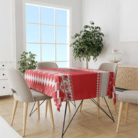 Personalized Wales Christmas Dragon Tablecloth Nadolig Llawen Red Version - Wonder Print Shop