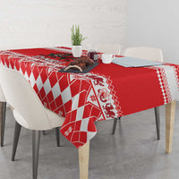Personalized Wales Christmas Dragon Tablecloth Nadolig Llawen Red Version - Wonder Print Shop