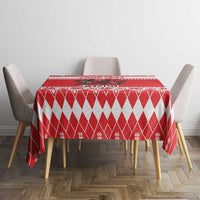 Personalized Wales Christmas Dragon Tablecloth Nadolig Llawen Red Version - Wonder Print Shop