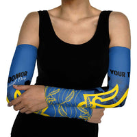 Personalized Holodomor Memorial Day Arm Sleeves Ukrainian Trident And Wheat Remembrance - Wonder Print Shop