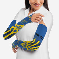 Personalized Holodomor Memorial Day Arm Sleeves Ukrainian Trident And Wheat Remembrance - Wonder Print Shop