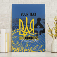 Personalized Holodomor Memorial Day Canvas Wall Art Ukrainian Trident And Wheat Remembrance - Wonder Print Shop